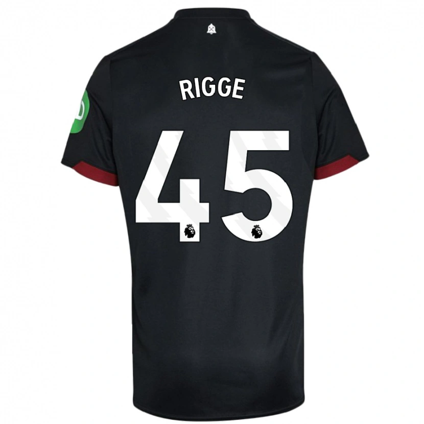 Danxen Kid Daniel Rigge #45 Black White Away Jersey 2024/25 T-Shirt