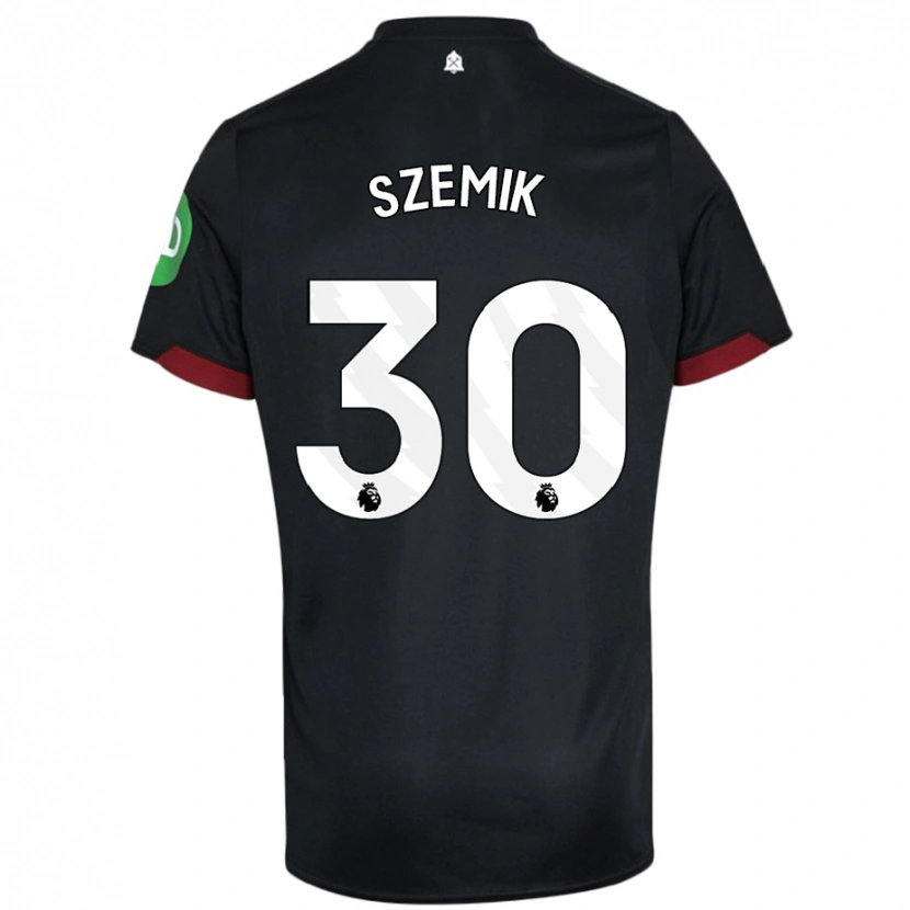 Danxen Kid Kinga Szemik #30 Black White Away Jersey 2024/25 T-Shirt