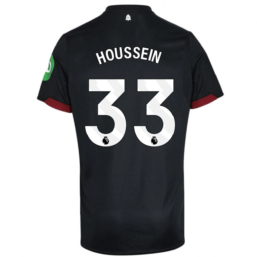 Danxen Kid Halle Houssein #33 Black White Away Jersey 2024/25 T-Shirt