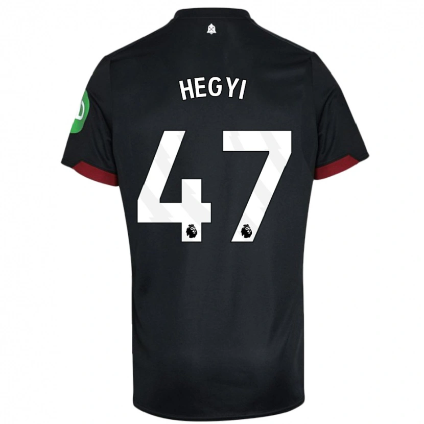 Danxen Kid Krisztian Hegyi #47 Black White Away Jersey 2024/25 T-Shirt