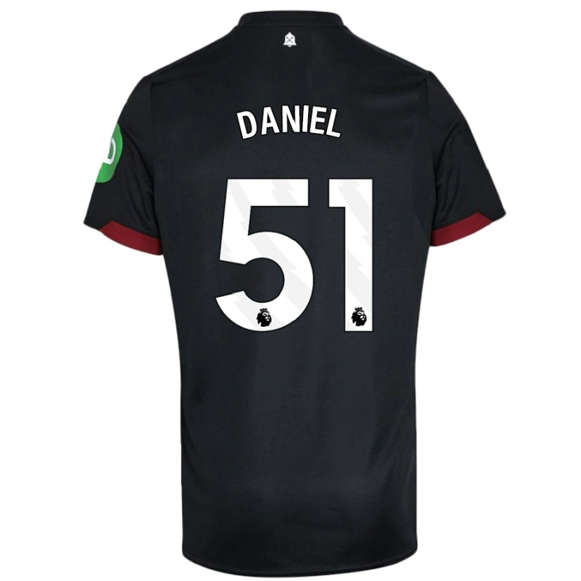 Danxen Kid Daniel Chesters #51 Black White Away Jersey 2024/25 T-Shirt