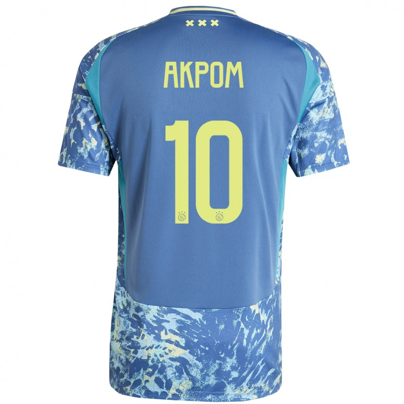 Danxen Kid Chuba Akpom #10 Grey Blue Yellow Away Jersey 2024/25 T-Shirt