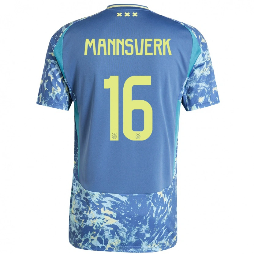 Danxen Kid Sivert Mannsverk #16 Grey Blue Yellow Away Jersey 2024/25 T-Shirt