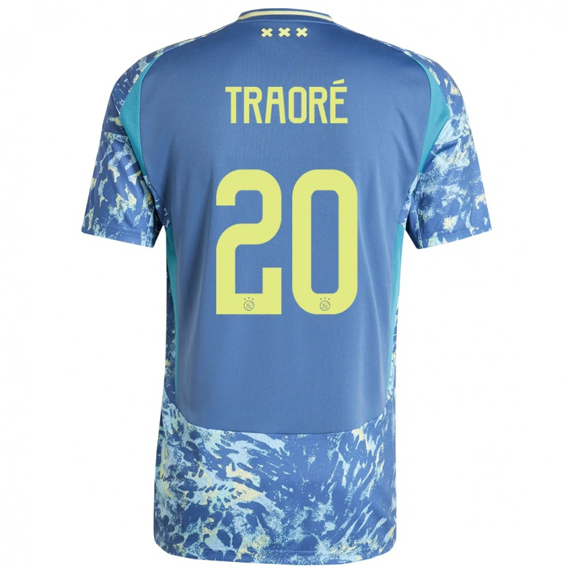 Danxen Kid Bertrand Traoré #20 Grey Blue Yellow Away Jersey 2024/25 T-Shirt