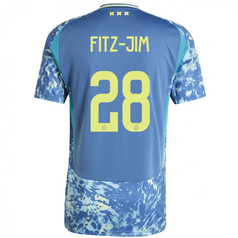 Danxen Kid Kian Fitz-Jim #28 Grey Blue Yellow Away Jersey 2024/25 T-Shirt