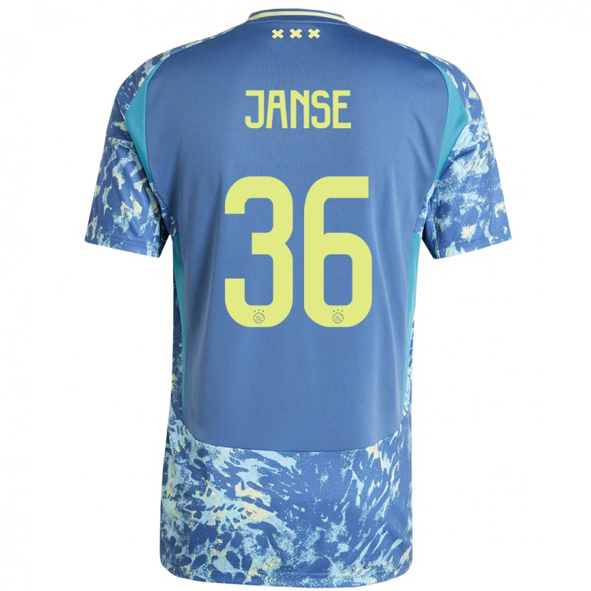 Danxen Kid Dies Janse #36 Grey Blue Yellow Away Jersey 2024/25 T-Shirt