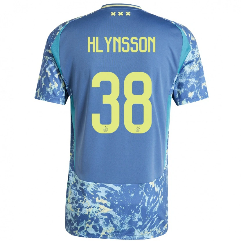 Danxen Kid Kristian Hlynsson #38 Grey Blue Yellow Away Jersey 2024/25 T-Shirt