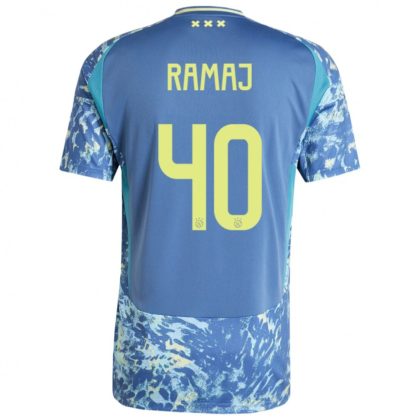 Danxen Kid Diant Ramaj #40 Grey Blue Yellow Away Jersey 2024/25 T-Shirt