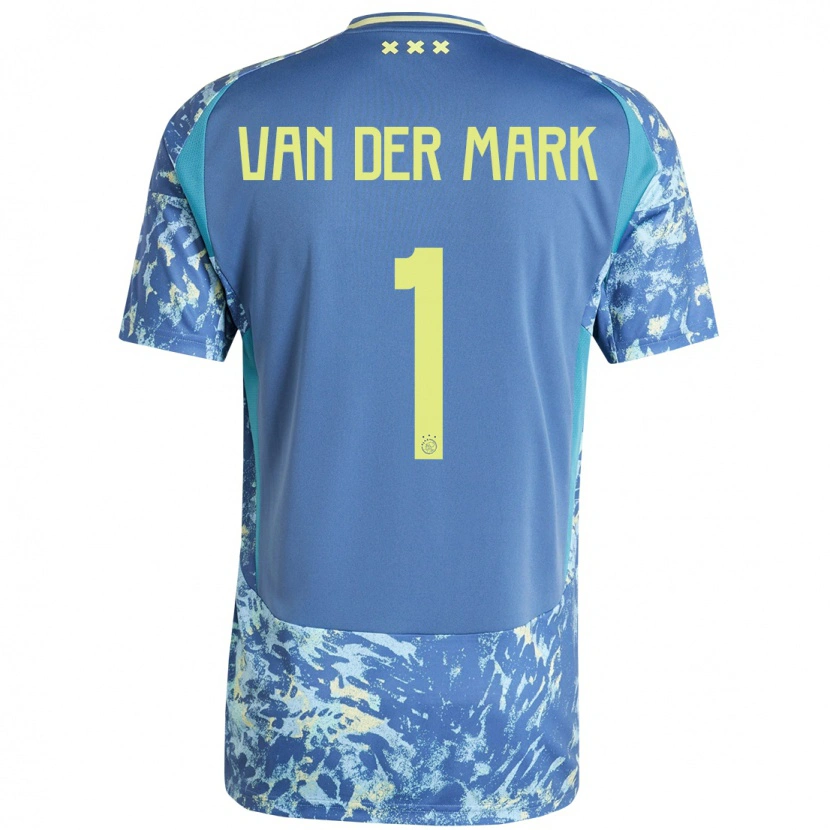 Danxen Kid Jesper Van Der Mark #1 Grey Blue Yellow Away Jersey 2024/25 T-Shirt