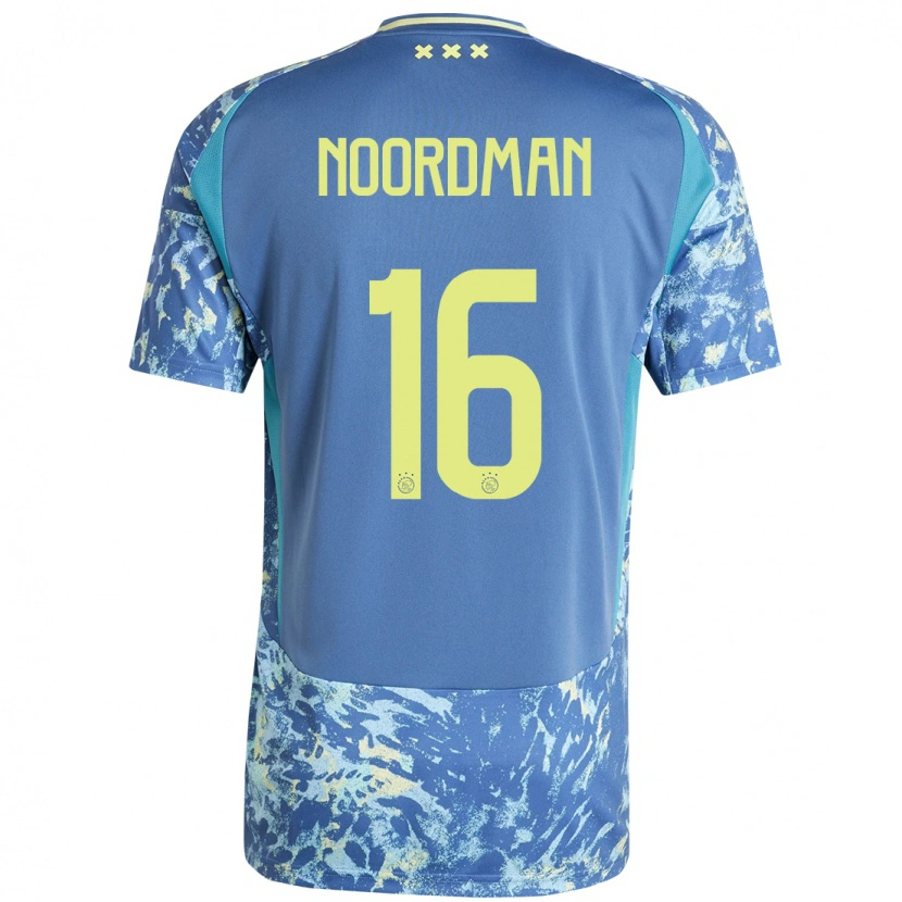 Danxen Kid Danique Noordman #16 Grey Blue Yellow Away Jersey 2024/25 T-Shirt