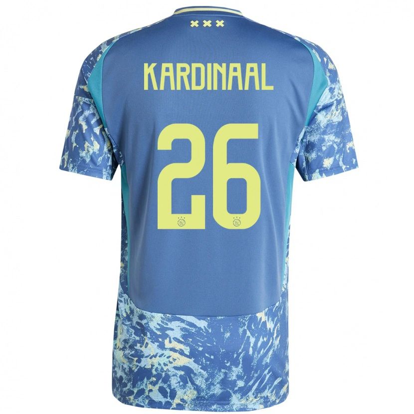 Danxen Kid Isa Kardinaal #26 Grey Blue Yellow Away Jersey 2024/25 T-Shirt