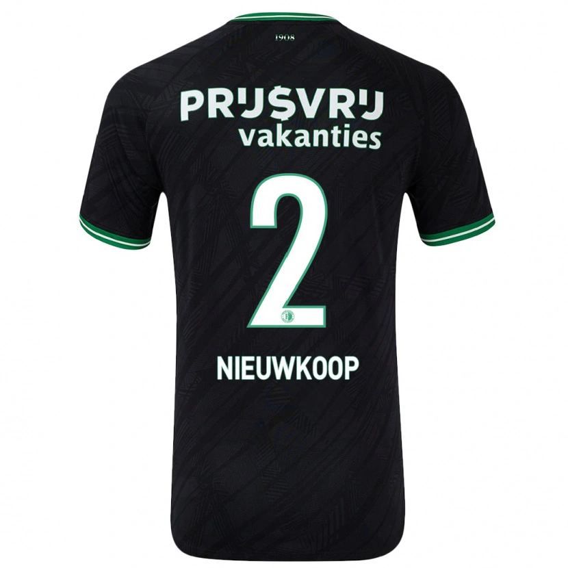 Danxen Kid Bart Nieuwkoop #2 Black Green Away Jersey 2024/25 T-Shirt