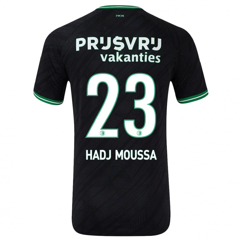 Danxen Kid Anis Hadj Moussa #23 Black Green Away Jersey 2024/25 T-Shirt