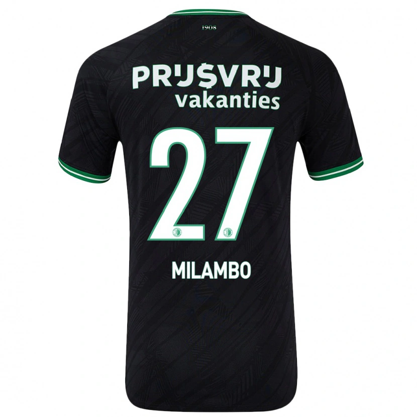 Danxen Kid Antoni Milambo #27 Black Green Away Jersey 2024/25 T-Shirt