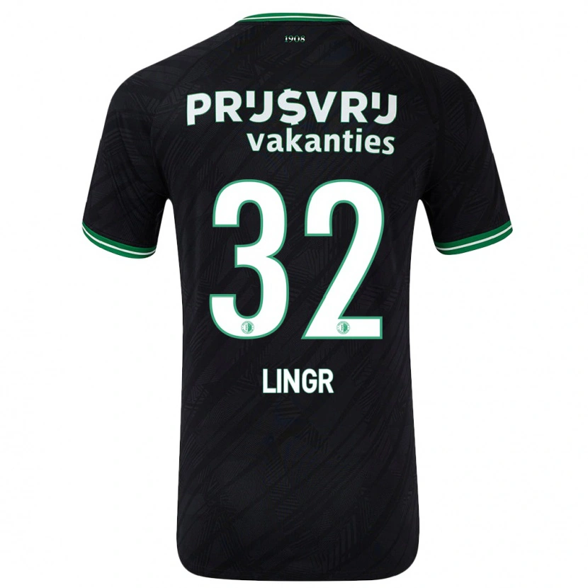 Danxen Kid Ondrej Lingr #32 Black Green Away Jersey 2024/25 T-Shirt