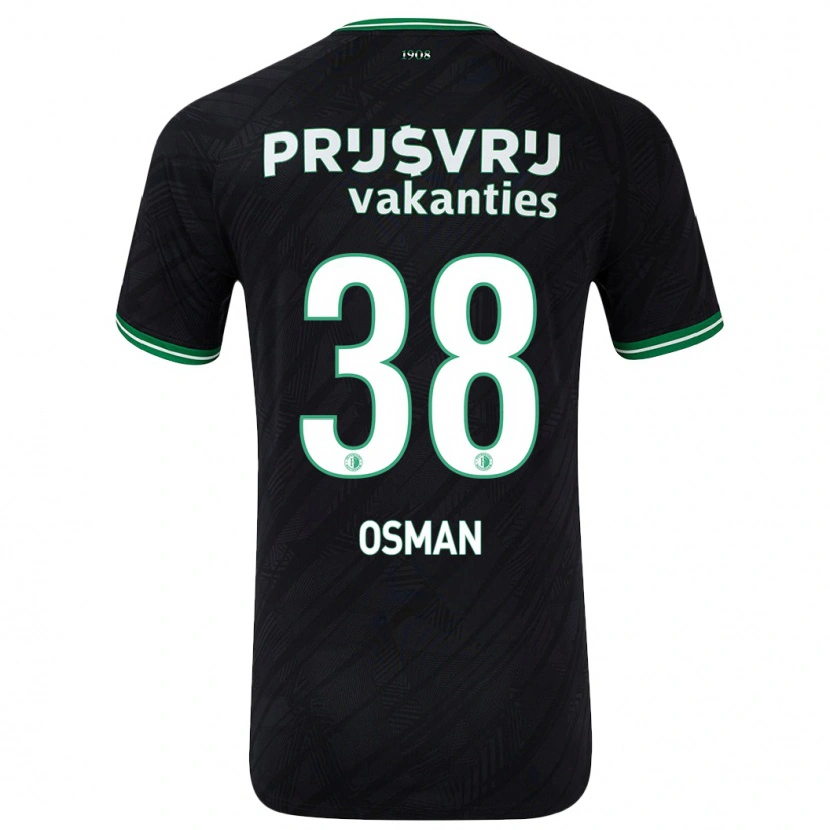 Danxen Kid Ibrahim Osman #38 Black Green Away Jersey 2024/25 T-Shirt