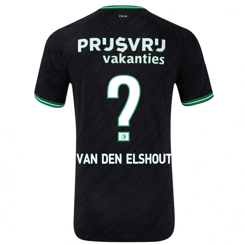 Danxen Kid Tobias Van Den Elshout #0 Black Green Away Jersey 2024/25 T-Shirt