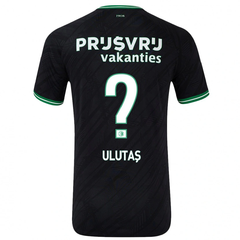 Danxen Kid Furkan Ulutaş #0 Black Green Away Jersey 2024/25 T-Shirt