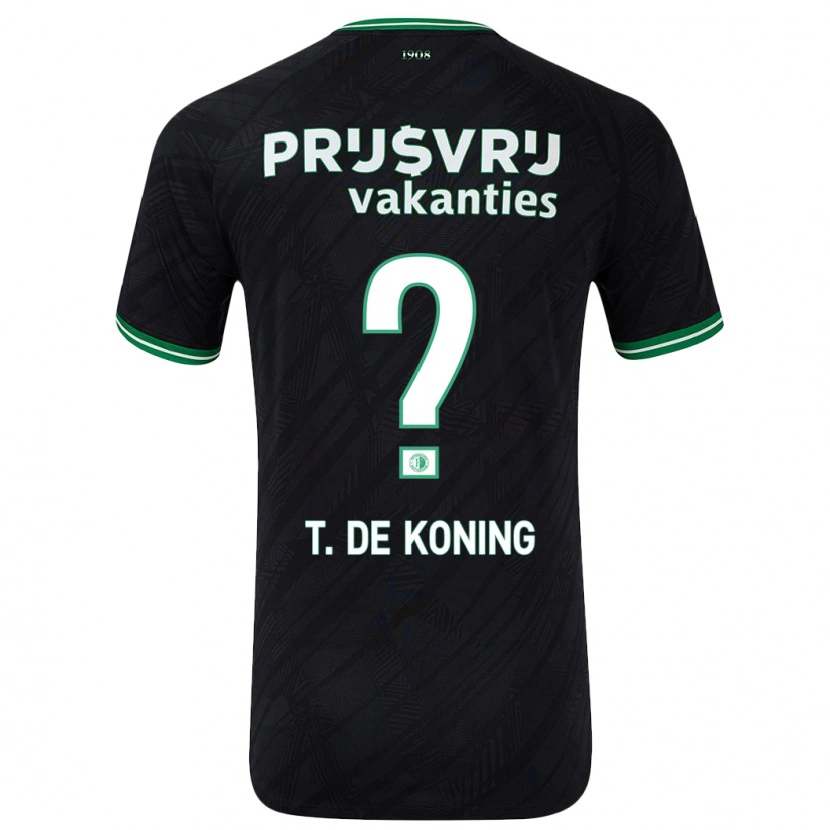 Danxen Kid Tim De Koning #0 Black Green Away Jersey 2024/25 T-Shirt