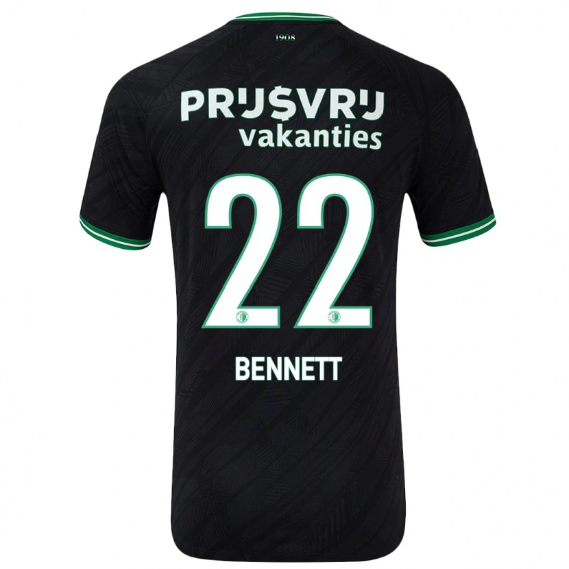 Danxen Kid Walter Bennett #22 Black Green Away Jersey 2024/25 T-Shirt