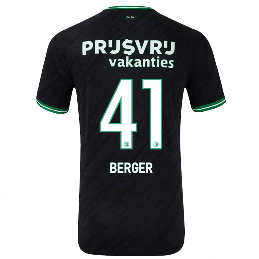 Danxen Kid Mannou Berger #41 Black Green Away Jersey 2024/25 T-Shirt