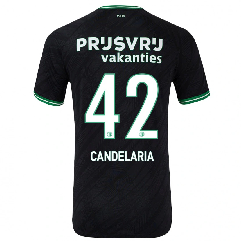 Danxen Kid Jayden Candelaria #42 Black Green Away Jersey 2024/25 T-Shirt