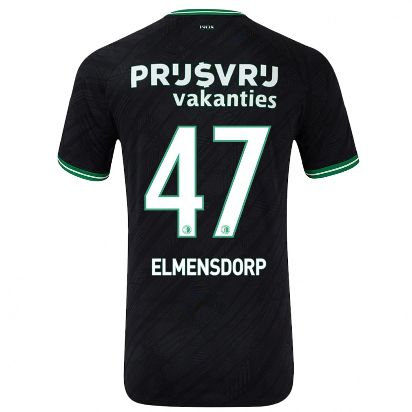 Danxen Kid Paris Elmensdorp #47 Black Green Away Jersey 2024/25 T-Shirt