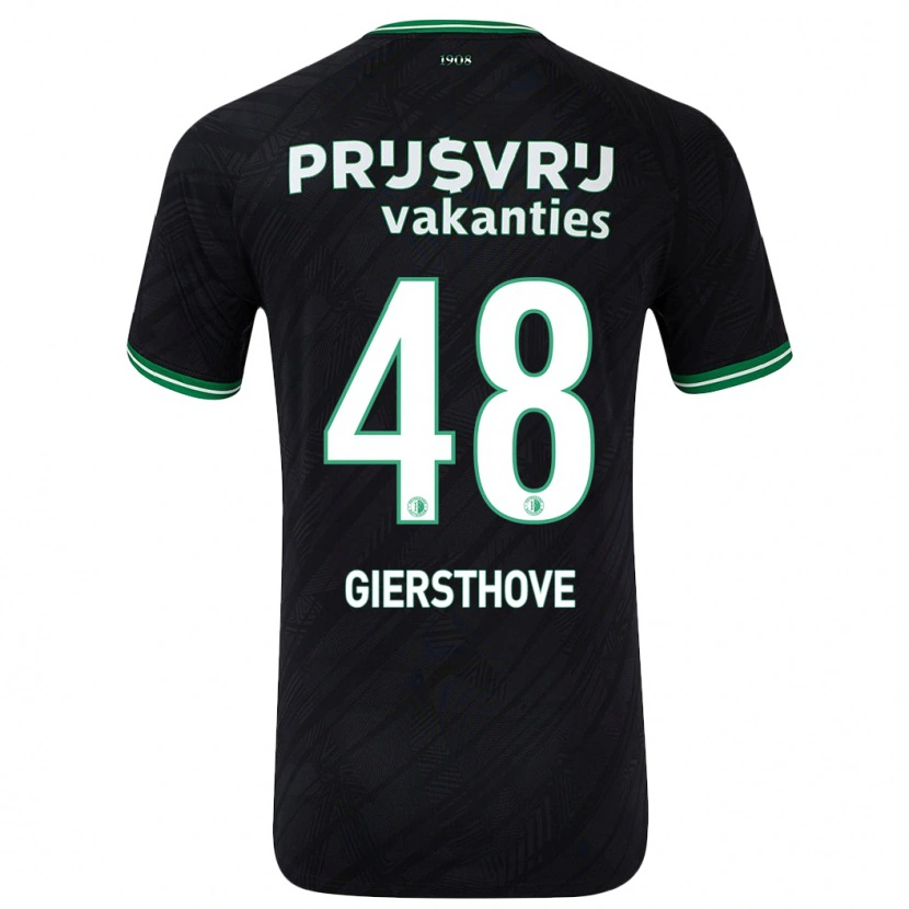 Danxen Kid Djomar Giersthove #48 Black Green Away Jersey 2024/25 T-Shirt