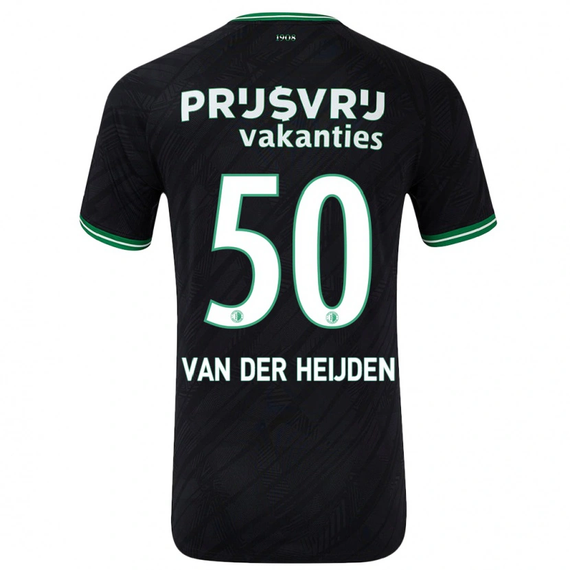 Danxen Kid Délano Van Der Heijden #50 Black Green Away Jersey 2024/25 T-Shirt