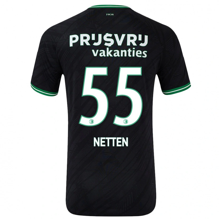 Danxen Kid Luc Netten #55 Black Green Away Jersey 2024/25 T-Shirt