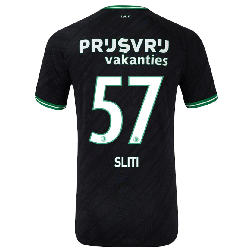 Danxen Kid Aymen Sliti #57 Black Green Away Jersey 2024/25 T-Shirt