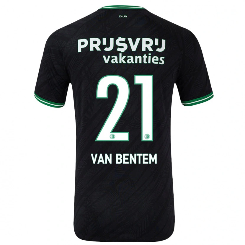 Danxen Kid Tess Van Bentem #21 Black Green Away Jersey 2024/25 T-Shirt