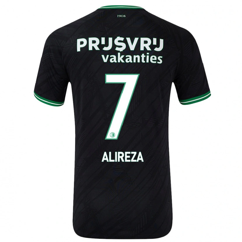 Danxen Kid Alireza Jahanbakhsh #7 Black Green Away Jersey 2024/25 T-Shirt