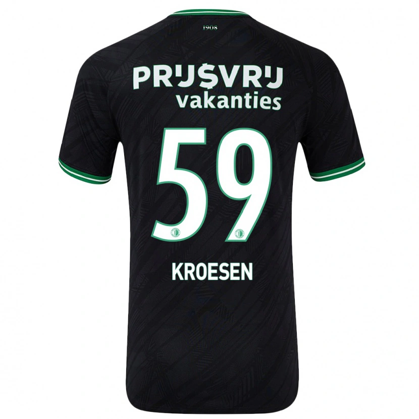 Danxen Kid Jaimy Kroesen #59 Black Green Away Jersey 2024/25 T-Shirt