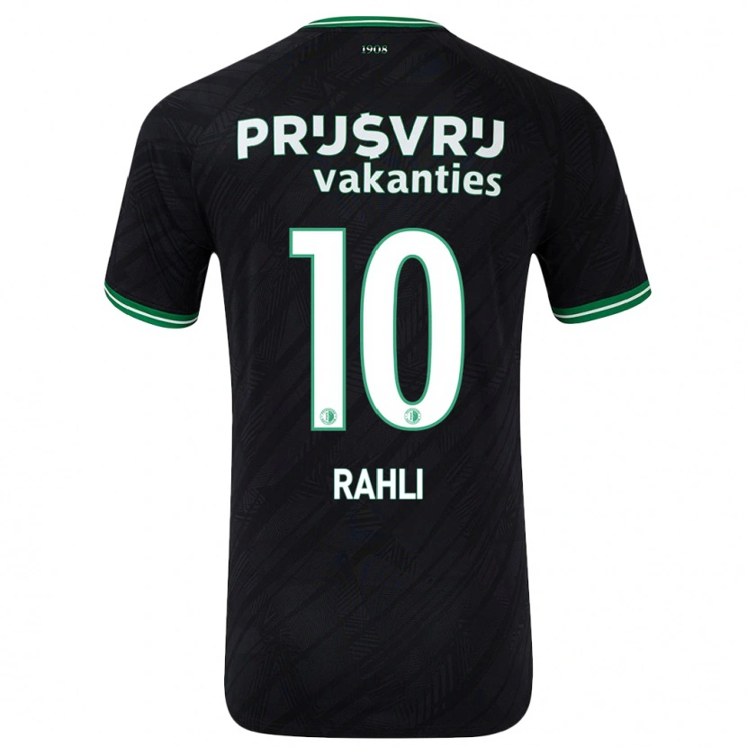 Danxen Kid Khalid Rahli #10 Black Green Away Jersey 2024/25 T-Shirt