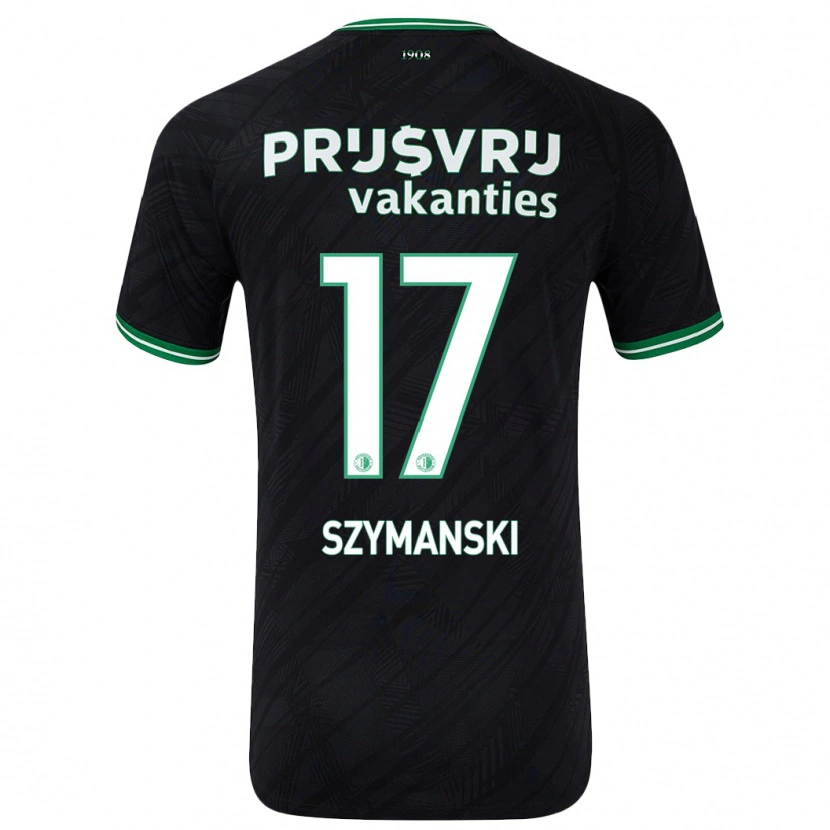 Danxen Kid Sebastian Szymanski #17 Black Green Away Jersey 2024/25 T-Shirt