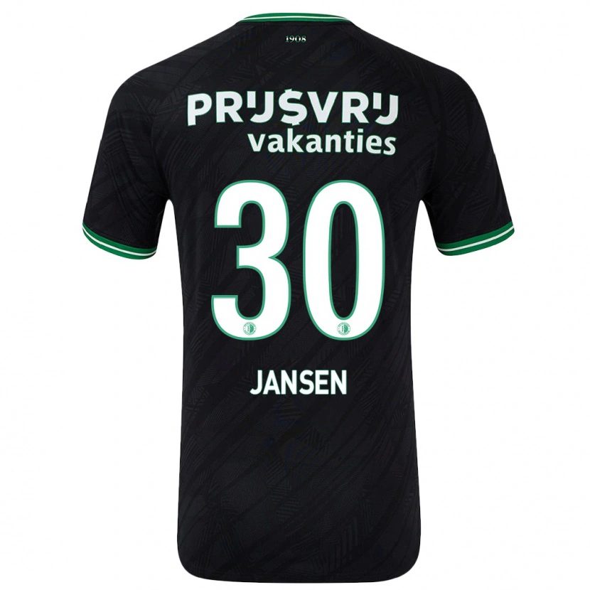 Danxen Kid Thijs Jansen #30 Black Green Away Jersey 2024/25 T-Shirt