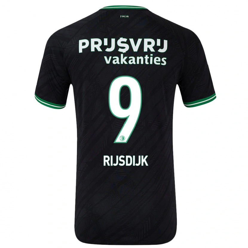 Danxen Kid Pia Rijsdijk #9 Black Green Away Jersey 2024/25 T-Shirt