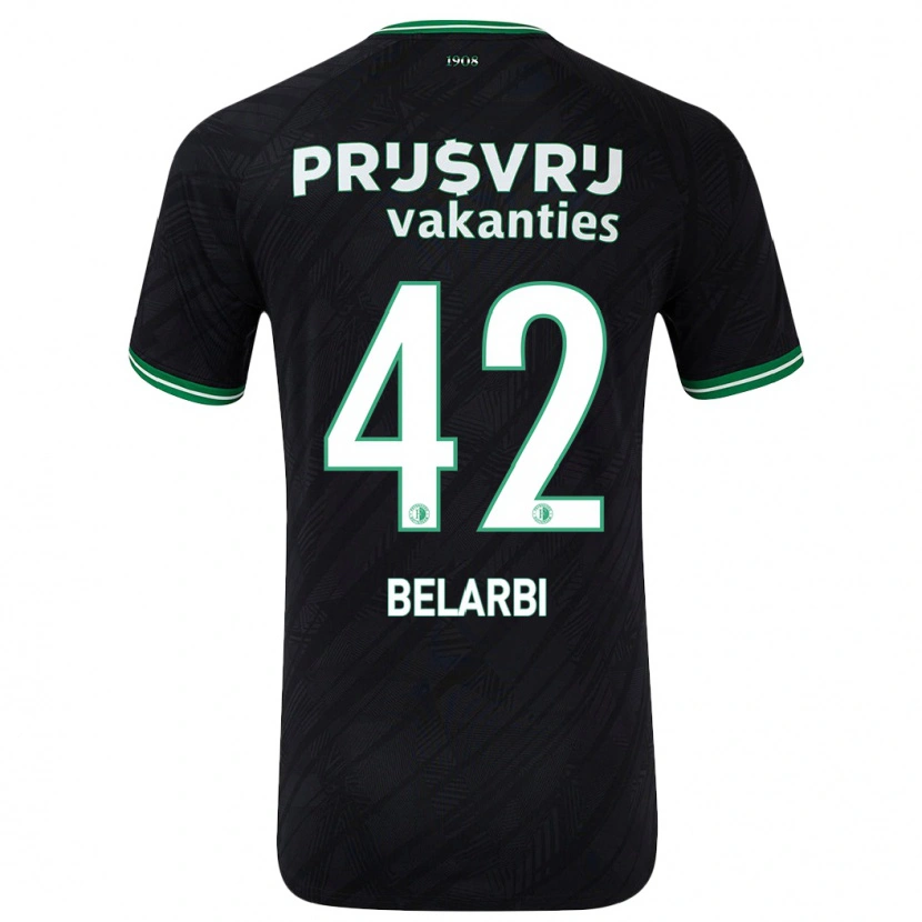 Danxen Kid Abdel Belarbi #42 Black Green Away Jersey 2024/25 T-Shirt