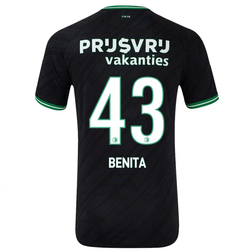 Danxen Kid Mimeirhel Benita #43 Black Green Away Jersey 2024/25 T-Shirt