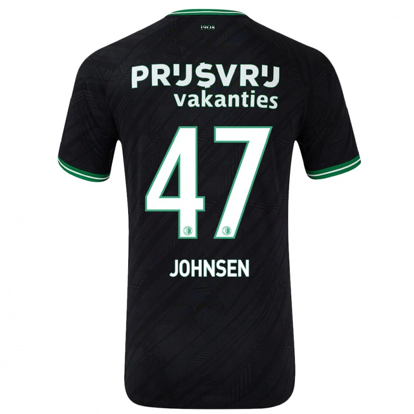 Danxen Kid Mikael Torset Johnsen #47 Black Green Away Jersey 2024/25 T-Shirt