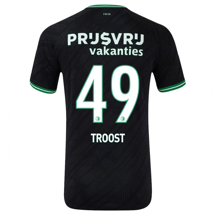 Danxen Kid Tein Troost #49 Black Green Away Jersey 2024/25 T-Shirt