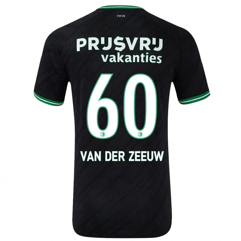 Danxen Kid Twan Van Der Zeeuw #60 Black Green Away Jersey 2024/25 T-Shirt