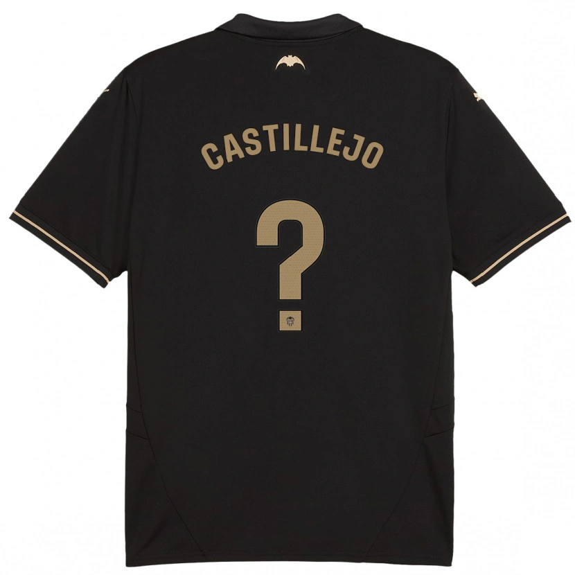 Danxen Kid Samu Castillejo #0 Black Away Jersey 2024/25 T-Shirt