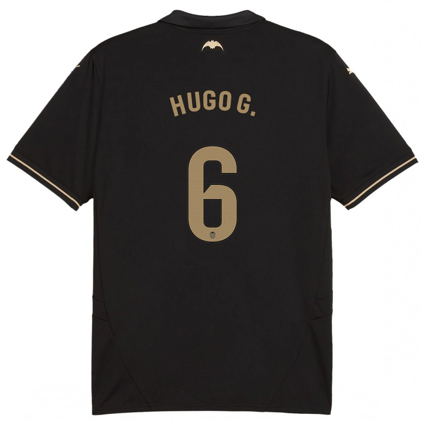 Danxen Kid Hugo Guillamón #6 Black Away Jersey 2024/25 T-Shirt