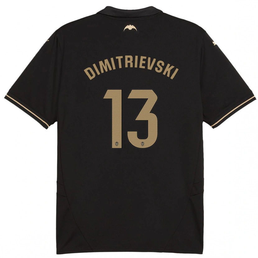 Danxen Kid Stole Dimitrievski #13 Black Away Jersey 2024/25 T-Shirt