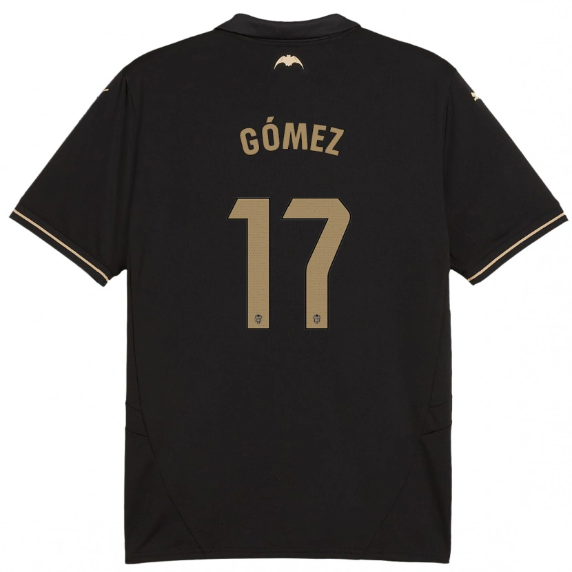 Danxen Kid Dani Gómez #17 Black Away Jersey 2024/25 T-Shirt