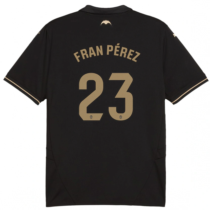 Danxen Kid Fran Pérez #23 Black Away Jersey 2024/25 T-Shirt