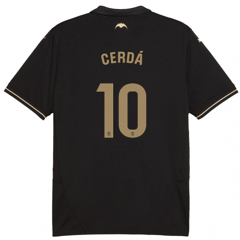 Danxen Kid Alex Cerdá #10 Black Away Jersey 2024/25 T-Shirt