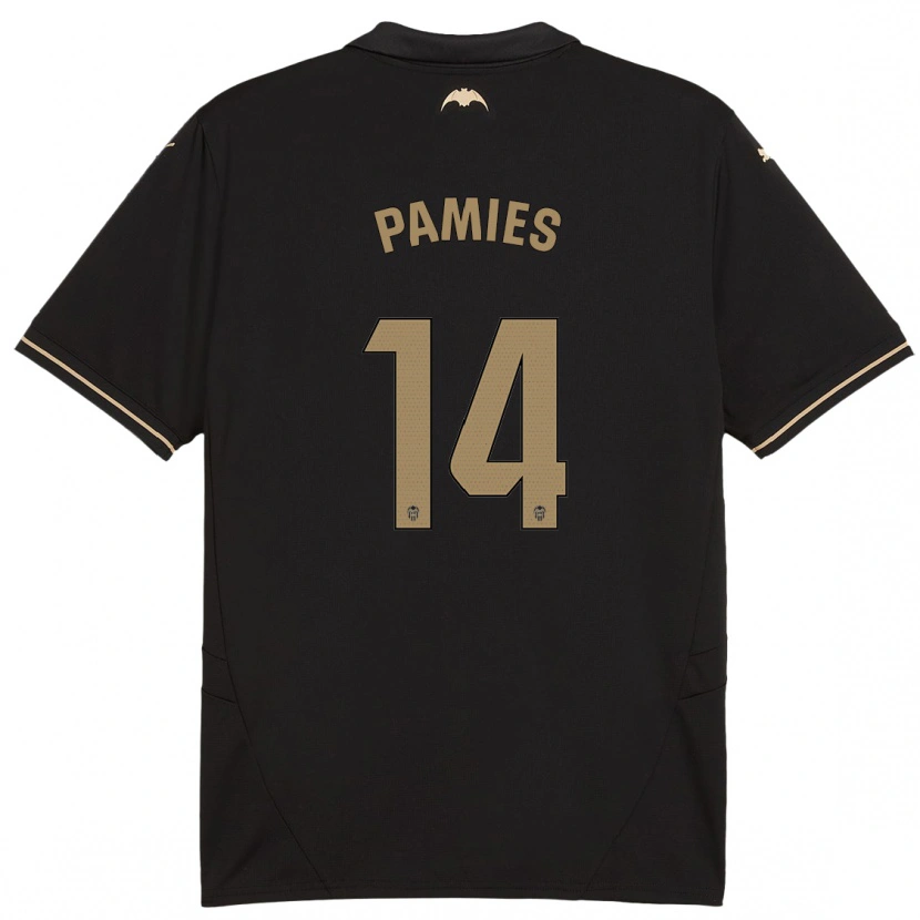 Danxen Kid Javi Pamies #14 Black Away Jersey 2024/25 T-Shirt